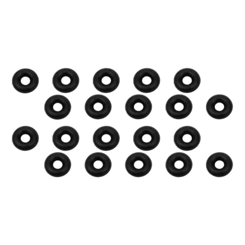 Menolana 20x Scuba O Ring Set Dive Hoses Ring Parts Compact,Rubber,Diving Rubber Orings,Sealing Gasket Washers for Valves Scuba Tanks, Black