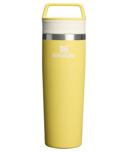 STANLEY Cafe To Go Travel Mug 20 oz | Leakproof Two-Part Drink Through Lid | Tumbler Cup for Coffee, Tea and Drinks | Insulated Stainless Steel Coffee Mug | BPA-Free | Daffodil