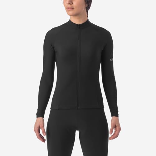 Giro Donna W Chrono LS Thermal Jersey Abbigliamento Ciclismo, Donna, Abbigliamento da Bicicletta., Nero, M