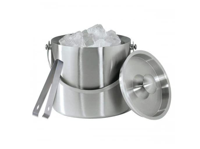 Nooks Stainless Steel Insulated Ice Bucket with Ice Tong [1.5Liter] | Keeps Ice Cold for 6 h | Great bar Tools for Home bar Accessories, Mini bar, Wine Large (Medium) (B0B4S1GHH9) Amazon Price History, Amazon Price Tracker
