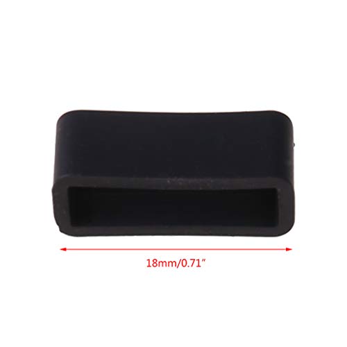 kdjsic Universele 18 mm riemlus siliconen gespsluiting ringconnector vervanging zwart voor Garmin smart - Image 5