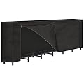 LIANTRAL 8Ft Firewood Rack Outdoor with Cover, Log Holder Organizer for Wood Storage Indoor Outside Fireplace Wood Rack
