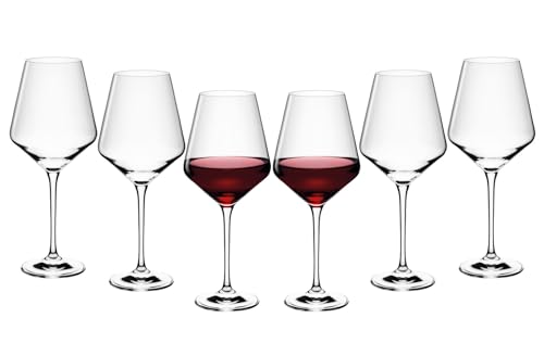 Gerlach 1760 Juego De 6 Copas De Vino Tinto, 550 Ml, De Cristal, Apta Para Lavavajillas, Moderna