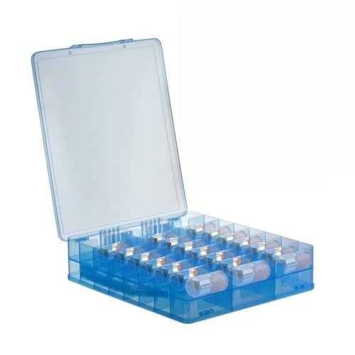 Rangement vernis ongles bleu : boîte portable transparente - 2