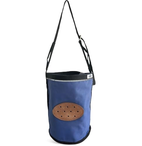 SIE Westride - Bolsa de cuero resistente con ventilación para caballos (azul)
