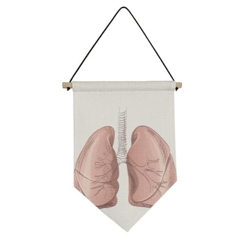 Drapeau poumon d'organe toile suspendre décoration murale anatomie cabinet
