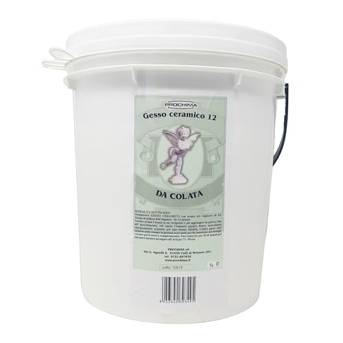 Prochima, Gesso ceramico, Polvere Minerale per Colate, Prodotto Miscibile con Acqua e Adatta alla Fabbricazione di Modelli e Riproduzioni, Grigio, Pronto Dopo Solo 8 Ore, Confezione da 10 kg, GE720K10