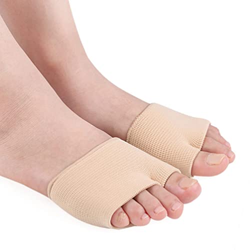ULTNICE Metatarsal Sleeves Forefoot Socks 2Pcs Shoe Pads Breathable Forefoot Pads Non-Slip Forefoot Pads Relief Pain Blister Callus (Beige) - Image 4