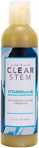 CLEARstem VITAMINscrub - Vitamin Infused Daily Exfoliation Skin Polish - Removes Blackheads, Anti-Aging Smoothing, Non…
