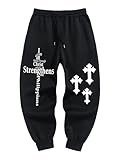 I Can Do All Things Through Christ Who Strengthens Pant Christ Cross Sweatpants Jesus Casual Athletic Bottom Black