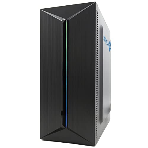 Boîtier de jeu RGB Simpletek ATX avec alimentation de 500W intégrée pour PC fixe
