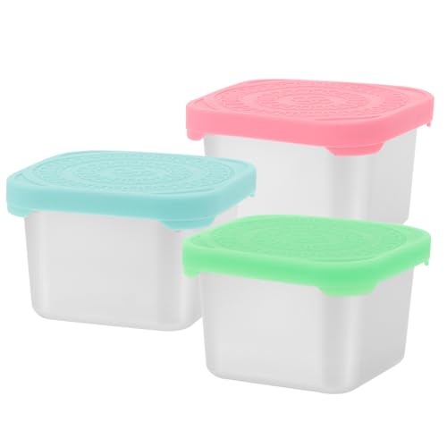 ULDIGI 3個 ステンレス鋼の食品保存容器 snack box food container 冷蔵庫の容器 蓋付きの小さな持ち運び用容器 金属製の保存容器 ステンレス鋼のキッチン保存容器