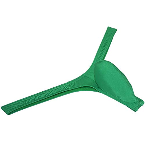 Sexy Men's Shiny Ice Silk Bikini Thong Underwear Male Bulge Pouch T-Back Soft Slim Front G-String Tangas 5