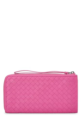 Pre-Loved Pink Intrecciato Zip Around Wallet, Pink3
