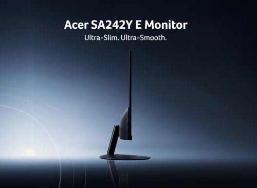 Image of Acer SmartChoice SA242Y E 23.8 Inch Full HD IPS Monitor I 100Hz Refresh Rate I 1ms VRB I AMD FreeSync I Ultra Slim ZeroFrame Design I VisionCare I HDMI & VGA Inbox HDMI Cable I VESA Mount I Black