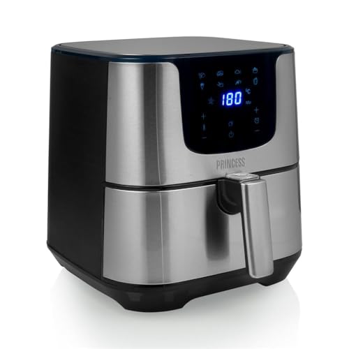 Princess Elettricità Friggitrice Digitale Aerofryer Deluxe XXL, 1700 W, 5,5 L, Argento