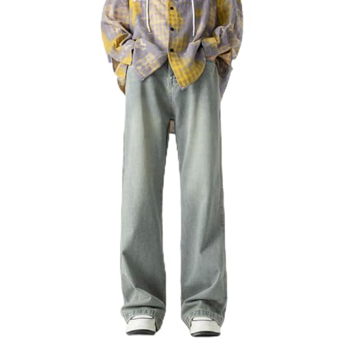 Pants Trousers Denim Spring High Street Micro Spicy Jeans for Men Daily Loose and Vertical Feel Long