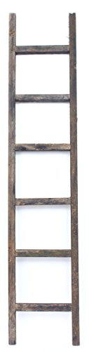 BarnwoodUSA Rustic Farmhouse Decorative Ladder - Our 6 ft Ladder can be Mounted Horizontally or Vertically and is Crafted from 100% Recycled and Reclaimed Wood | No Assembly Required | Black