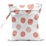 zcyxuuw Wet Bag, Wet Dry Bag, Wet Bag for Swimsuit, Travel, Beach, Pool, Diapers, Dirty Yoga Gym Clothes, Makeup Bag, Waterproof Reusable Polka Dot Decor Geometric Polka Dot