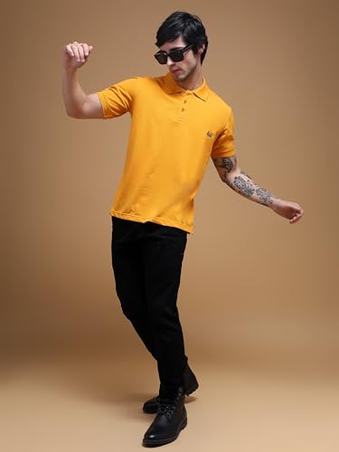 Image of Men's Polo T-Shirt Cotton Casual Comfortable Relaxed Fit Regular Collar Neck Stylish Half Sleeves Daily Office Formal Wear T-Shirt for Men