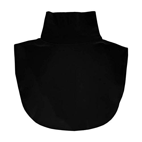 Joyci Women's Solid Stripe Turtleneck Dickey Collar Wear Outer or in Sweater Hoodie High Neck Mock Collar