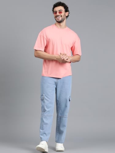 Image of KOTTY Men's Solid Oversized Fit T-Shirt