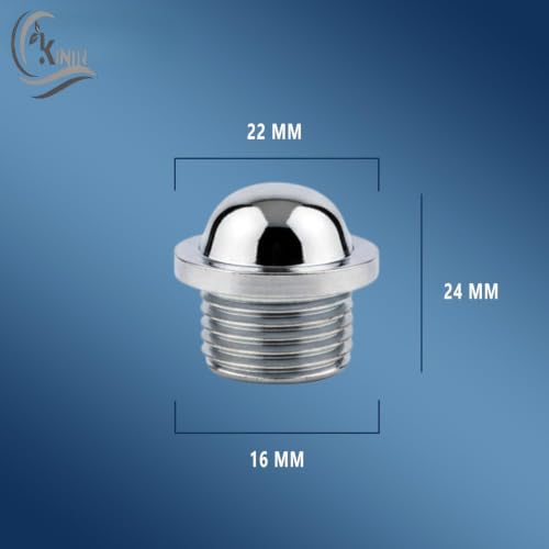 Image of Kinik 1 /2 Inch Brass Plug Male Chrome Plated Pipe Fitting End Cap Connector Leak Proof Durable Corrosion Resistant Plumbing Plug for Bathroom Kitchen Water Line Pack of 2 Heavy Duty Premium Quality