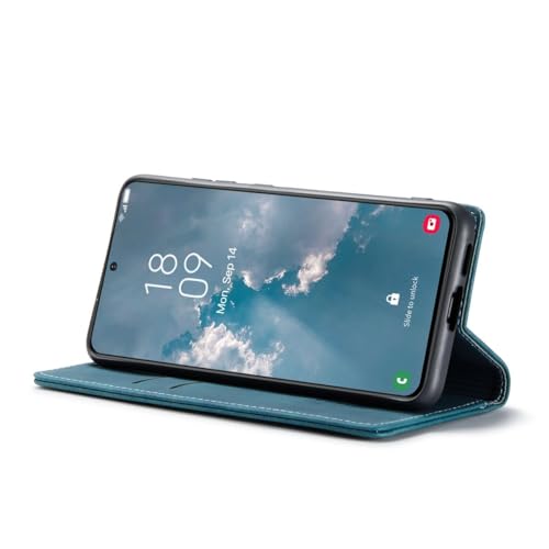 Étui Samsung S23 Plus König Design clapet bleu sarcelle - 2