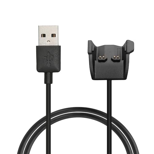 kwmobile Cable de carga compatible con Garmin Vivosmart HR Plus/Approach X40 cable   Conector USB con base de conexión para smartwatch   96