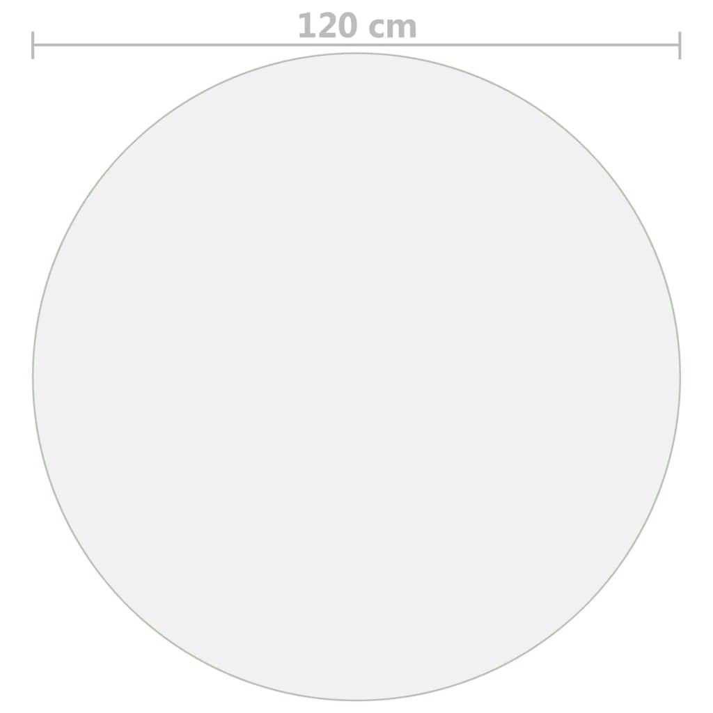 Protector de mesa transparente, redondo, 120 cm de diámetro, 1,6 mm de grosor, PVC, resistente a los arañazos, impermeable, fácil de limpiar, para comedor, salón, terraza, oficina, muebles