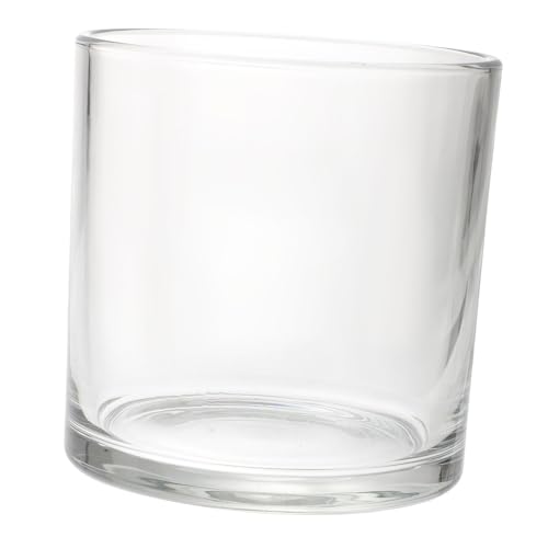 VALICLUD Portacandele in Vetro Antivento Chiaro Semplici Protettori Candele Coperture Candela Tealight in Vetro Bicchiere