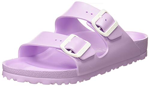 Image of Birkenstock Arizona, Women's Heels Sandals Open Toe Sandals, Purple (Soft Lilac Soft Lilac), 7 UK (40 EU)