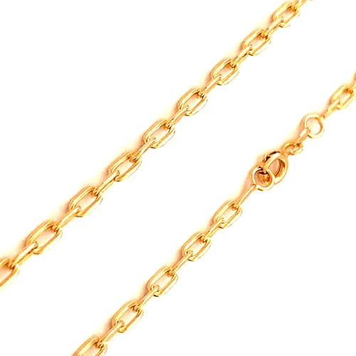 Cordão Corrente Masculina Cadeado Oca 2,5mm 60cm Ouro 18k 750 c/Estojo e Certificado