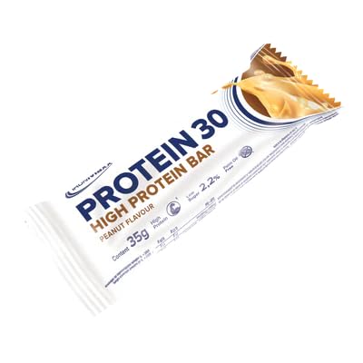 IronMaxx Protein 30 - Barritas Altas en Proteína, Sabor Cacahuete | Bajas en Azúcar y Calorías, Sin Aceite de Palma | Para Energía y Snack Bajo en Carbohidratos - 24 x 35g