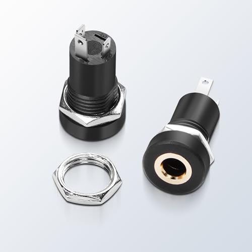 6 piezas conector jack 3.5mm para montaje en panel miniatura 2