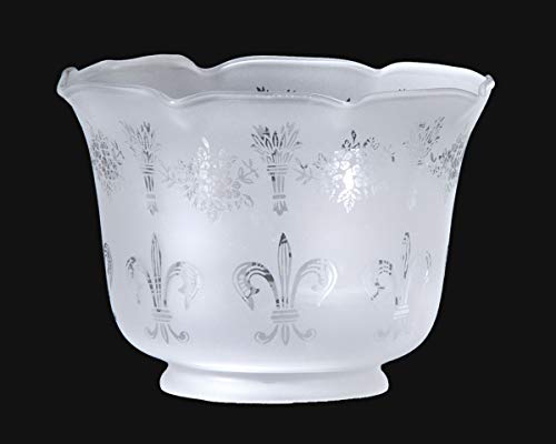 Image of B&P Lamp 4 inch Fitter Fleur-De-Lis Gas Shade, 5 1 /4 inch Ht., 7 1 /2 inch Diameter