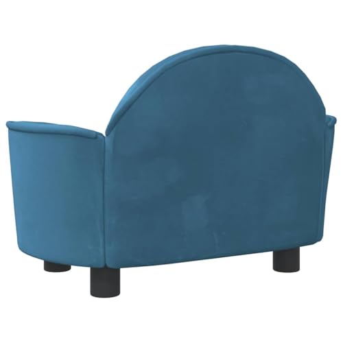 vidaXL Hundebett, Hundekissen mit weicher Polsterung, Hundesofa Hundecouch für kleine Hunde Haustiere, Haustierbett Katzenbett, Blau Samt