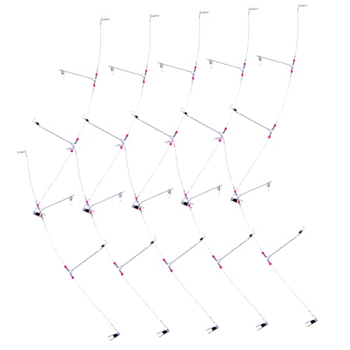 Parliky 10pcs Stainless Steel Fishing Leaders Leaders Line with Snap Swivels Fishing Tackle