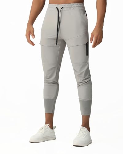 Men's Joggers-Gym Athletic Pants with Zipper Pockets,Track Pants Lightweight for Workout Travel Training Running2