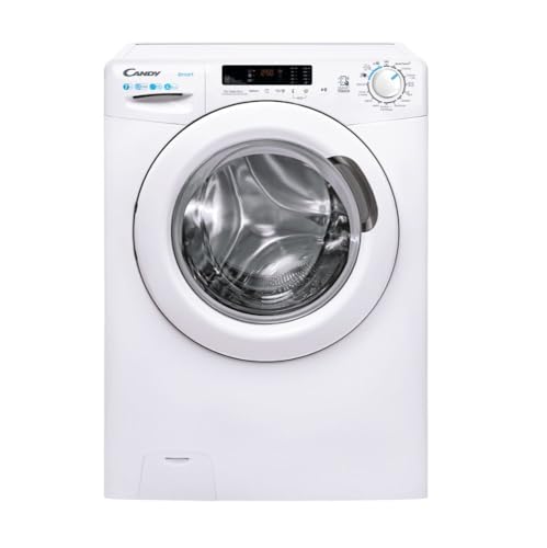 Candy Smart CS 1272DW3/1-11 Slim Frontlader-Waschmaschine, 7 kg, Klasse C, 1200 Umdrehungen, 79 dB, Startzeitvorwahl, 16 Programme, Weiß, HxBxT 85 x 60 x 45 cm