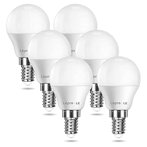 Lepro E14 LED Lampe, 6er-Pack, 4.9W 470 Lumen Glühbirne,entspricht 40W Glühlampe, 2700 Kelvin Warmweiß, P45 180…