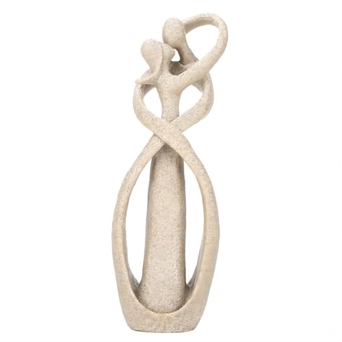 VIFER - Estatua de gres Beso Amante de Pareja, estatuilla, Figura de gres Enamorada, Pareja para Arte artesanía, decoración de Regalo de Boda