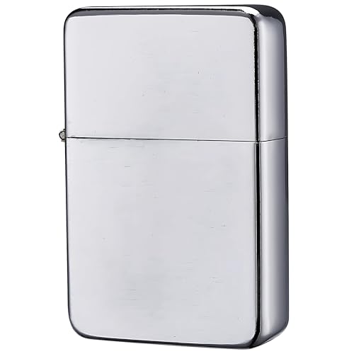 Campo Encendedor de Gasolina satén, Encendedor de tormenta Cromado Cepillado, Compacto (5,8 x 4 x 1,3 cm), Recargable, Encendedor Cortavientos, Compatible con Combustible Zippo, Gris,