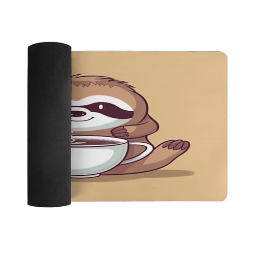 Yoga Sloth Coffee Desk Pad con Base de Goma Grande miniatura 3