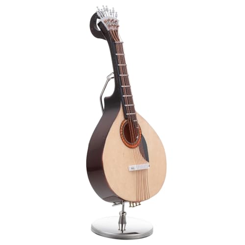 Guitare portugaise miniature bois kaki decoration salon et bureau