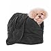 A 4 Pet Hundetasche für Hunde Katzen,Waschbar Welpentasche mit Reißverschluss,Tragetasche für kleinen und mittleren Hund, Welpen, M: 35x22x30 cm, Schwarz
