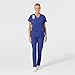 WonderWink W123 Women’s Stylized V-Neck Scrub Top — Galaxy Blue, Small