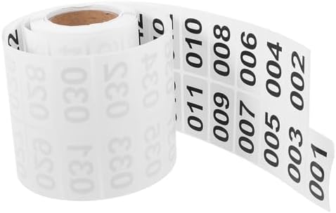 sourcing map 1 to 1000 Consecutive Number Stickers Inventory Label ...