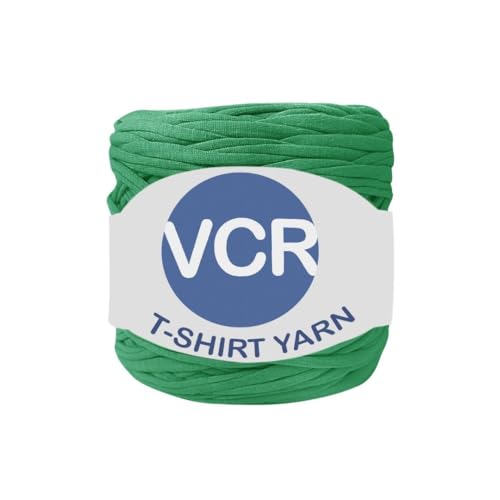 Image of VCR Dusty Green Big T-Shirt Yarn, 100 Meters Length, Recycled & Fashionable Craft Yarn, Pack of 1, Suitable for Crochet, Knitting & DIY Bags, Baskets, Cushions & Home Decor Projects