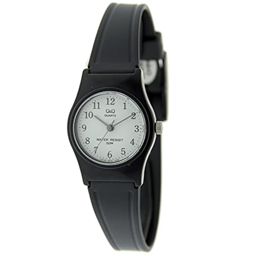 CHRISTIAN GAR Q & Q V419-002 Reloj Analógico para Mujer Caja De Resina Esfera Color Blanco